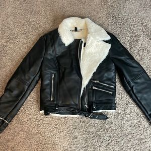 Black stylish coat super warm
